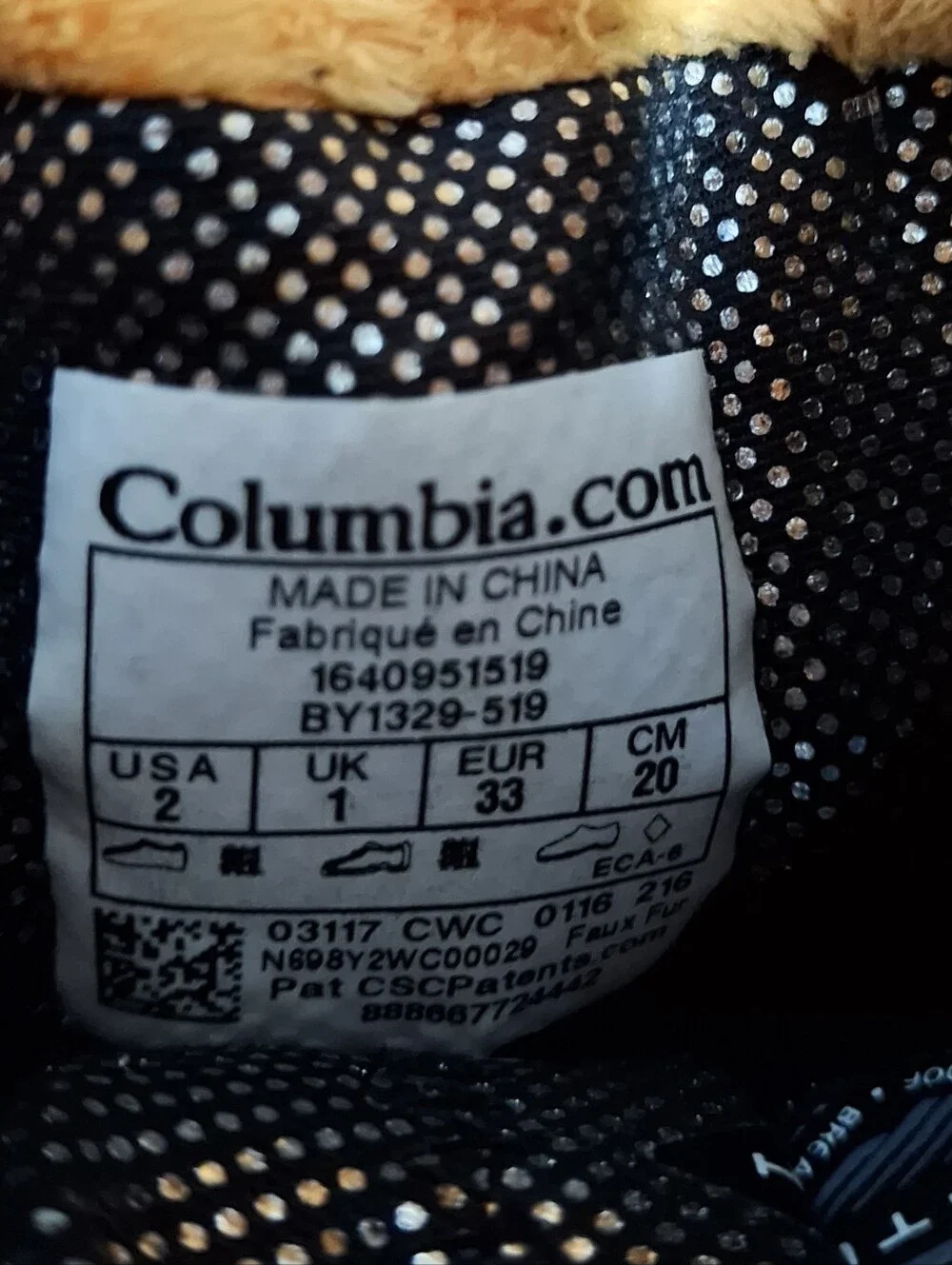 Kid's Columbia Quilted Purple Winter Boots Size 2.